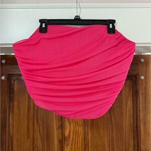SHEIN Hot Pink Ruched Blouse